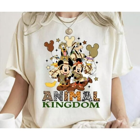 Disney Safari Animal Kingdom Mickey And Friends Unisex Shirt 05 - Picture 1 of 5